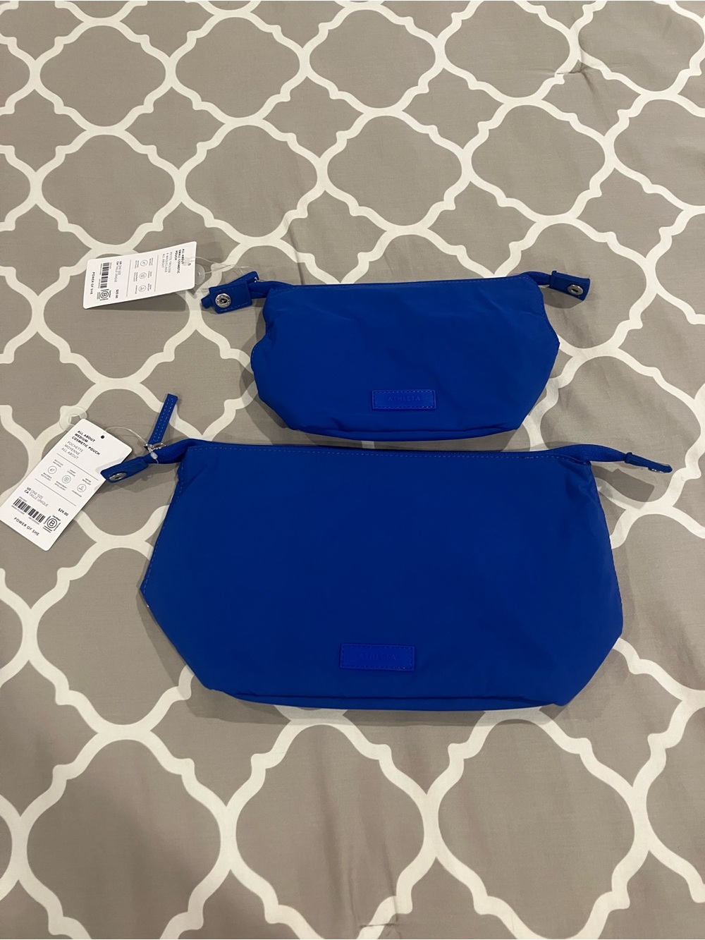 All About Small/Medium Cosmetic Pouch Set varsity blue